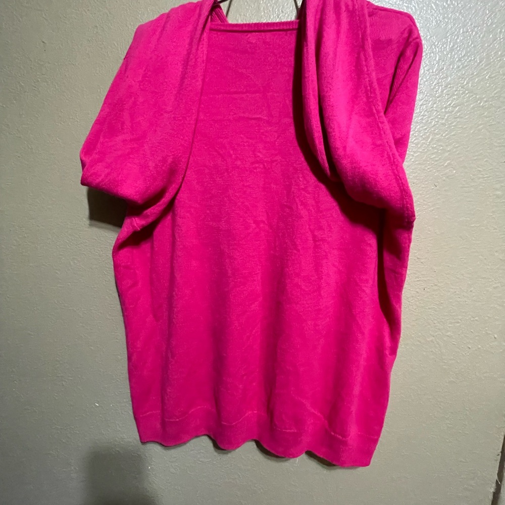 New York & Company V-Neck Sweater - Bright Pink